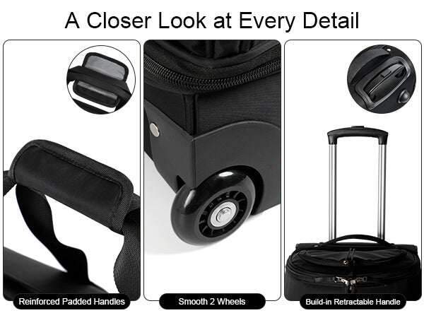 Modoker Convertible Rolling Garment Bag for Travel, Suit Travel Bag with Trolley, Garment Duffel Bag with Wheels & Shoes Compartment for Business Trip, Weekender