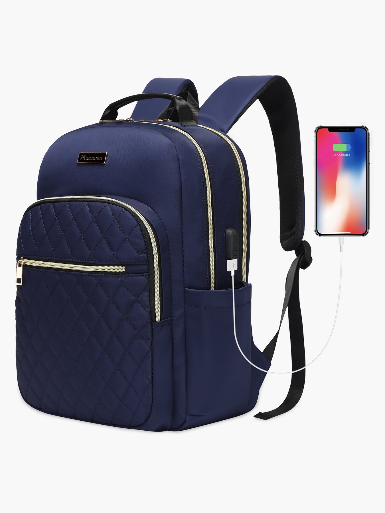 Womens Laptop Backpack 15.6-Inch Laptop & Tablet With USB Charging Port Modoker