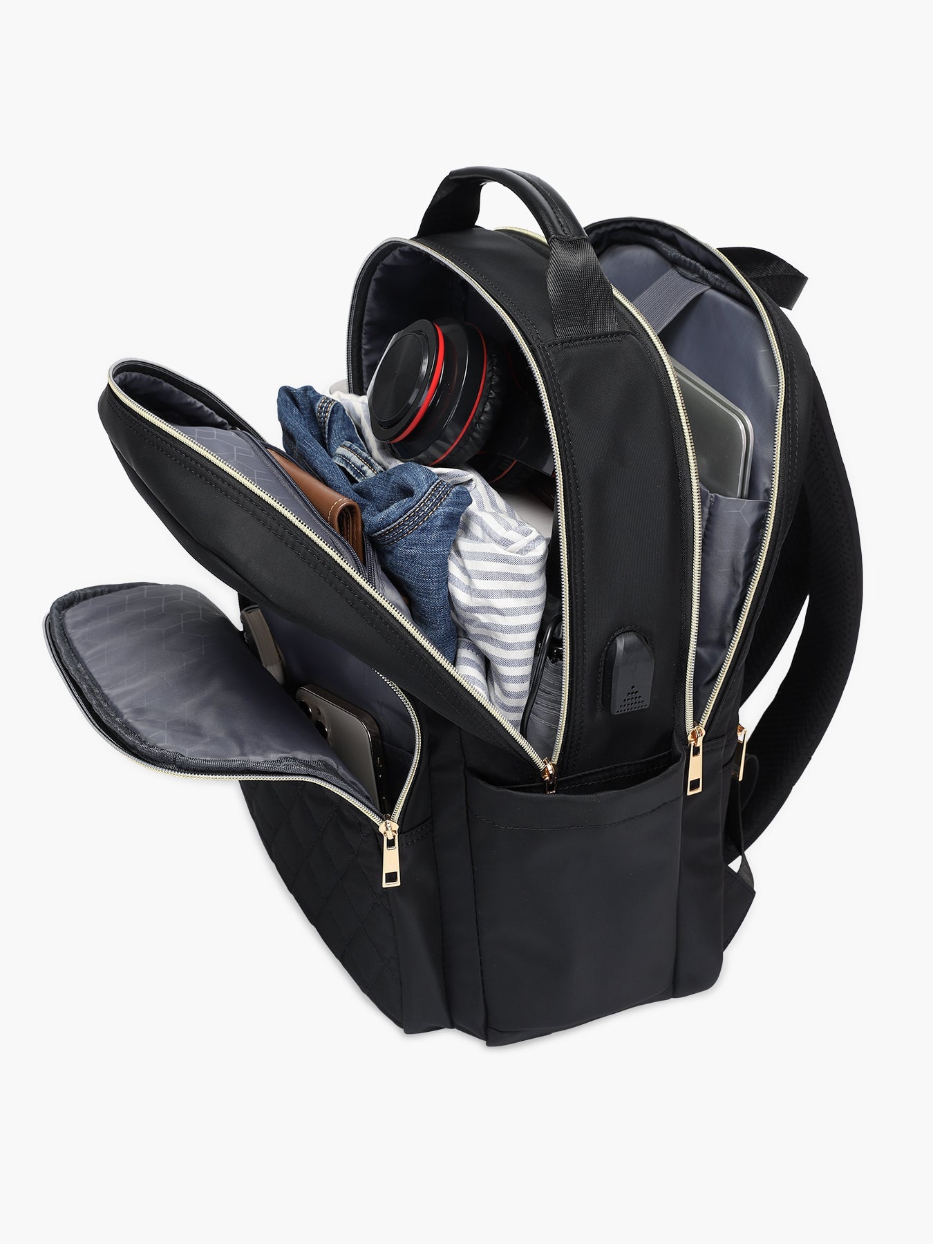 Womens Laptop Backpack 15.6-Inch Laptop & Tablet With USB Charging Port Modoker