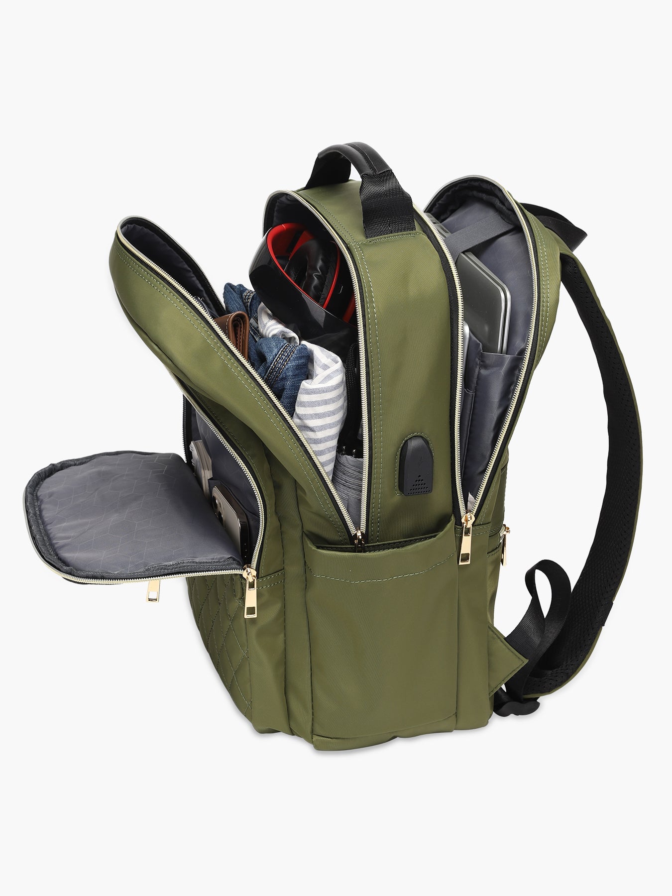 Womens Laptop Backpack 15.6-Inch Laptop & Tablet With USB Charging Port Modoker