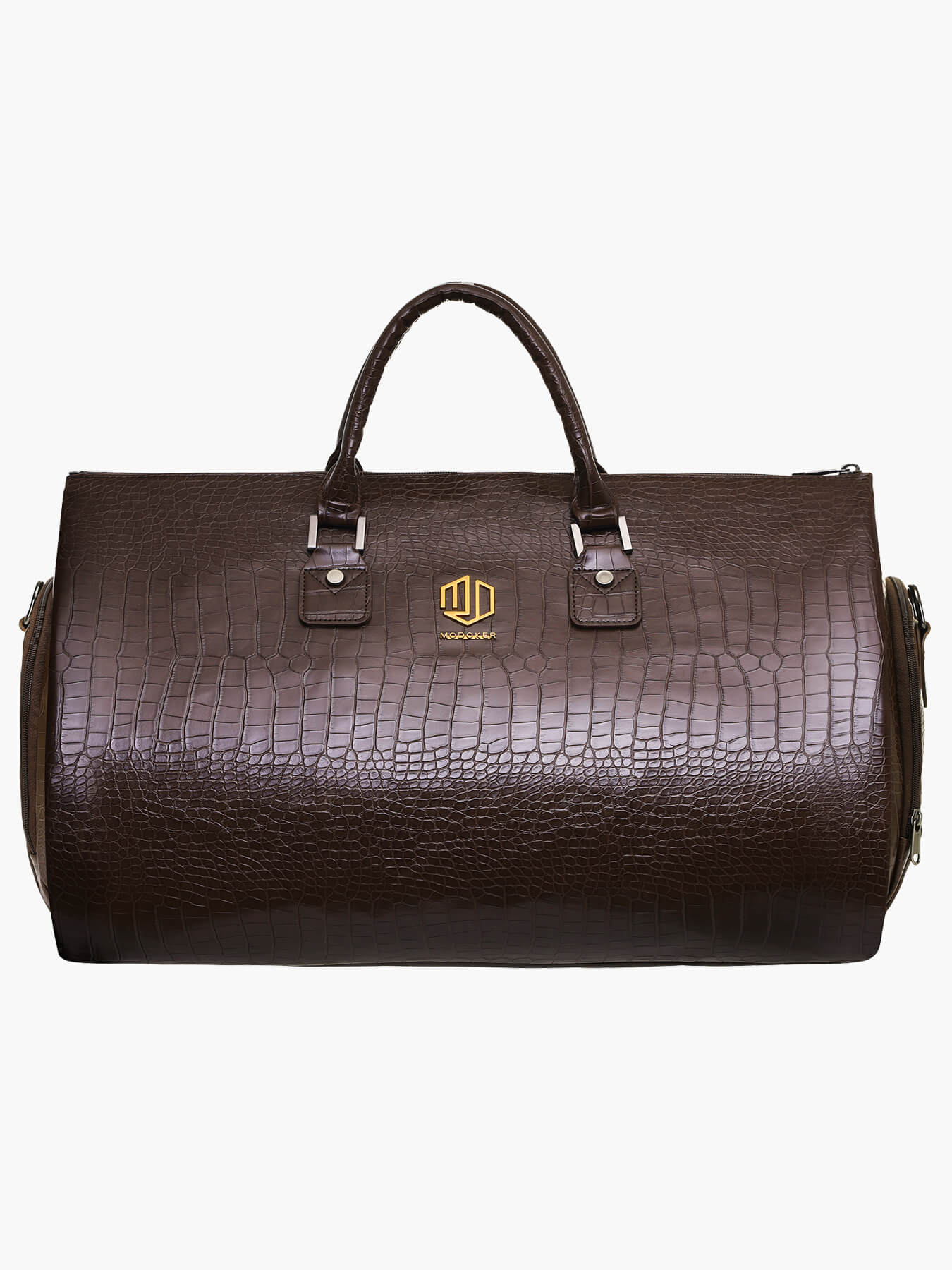 Modoker Leather Garment Duffel Bag with Shoulder Strap for Men Women Modoker