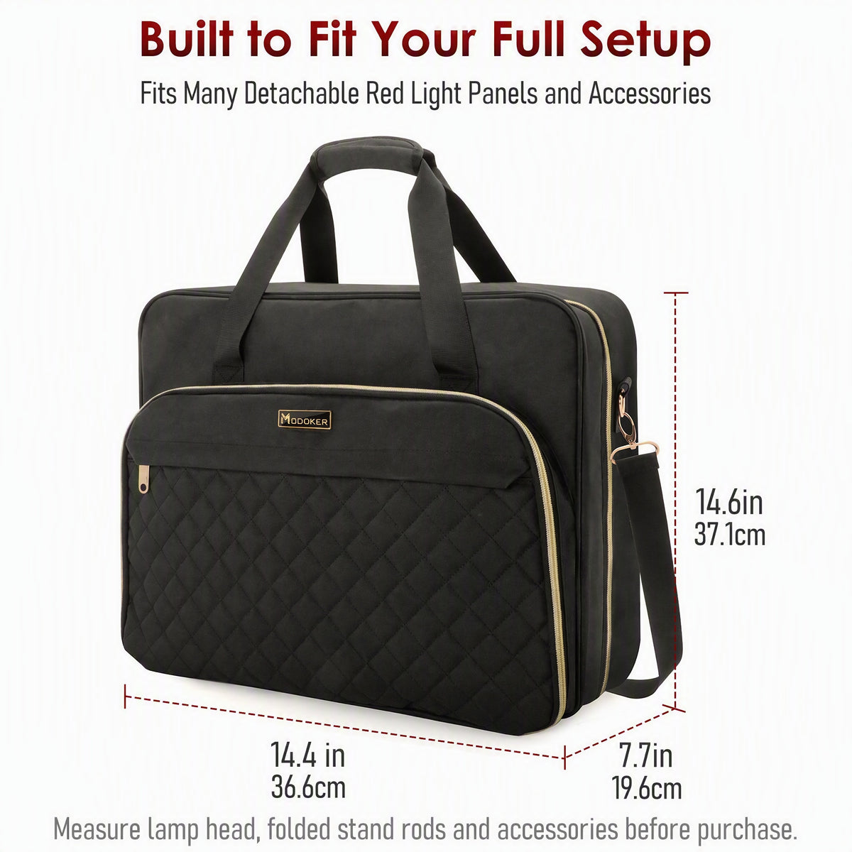 Modoker Red Light Panel Carrying Bag | Padded Storage Case for LED Light Devices