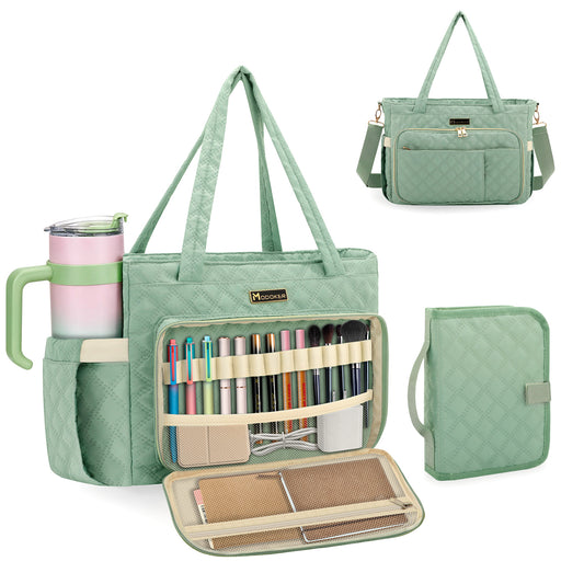 Large Quilted Everyday Bag for Women, Laptop Tote for Work, Study, Church & Travel