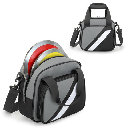 Competition-Ready Discus Carry Bag for 2 Discus with Padded Storage, Shoulder Strap & Front Pocket for Track Meets and Training