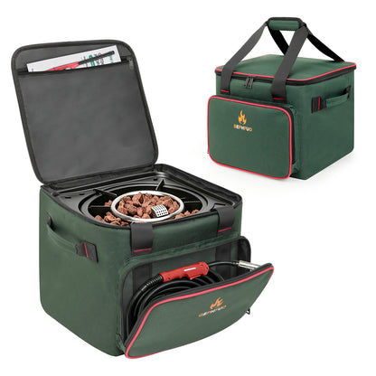 14-Inch Square Fire Pit Carry Bag with Water-Resistant Bottom, Easy-Carry Handles & Zipper Closure for Camping and Travel