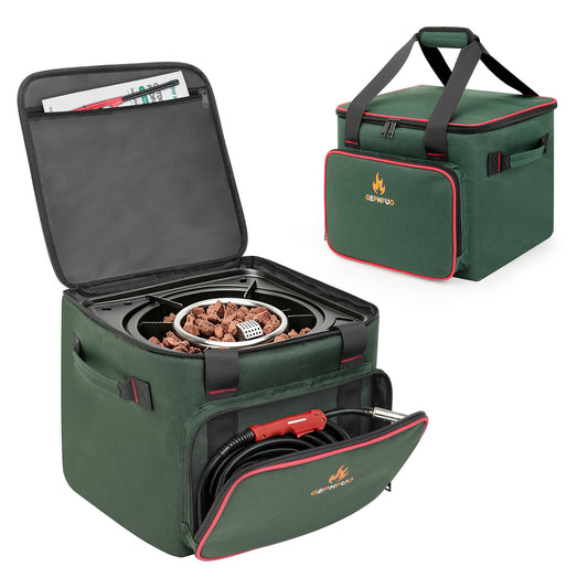 14-Inch Square Fire Pit Carry Bag with Water-Resistant Bottom, Easy-Carry Handles & Zipper Closure for Camping and Travel