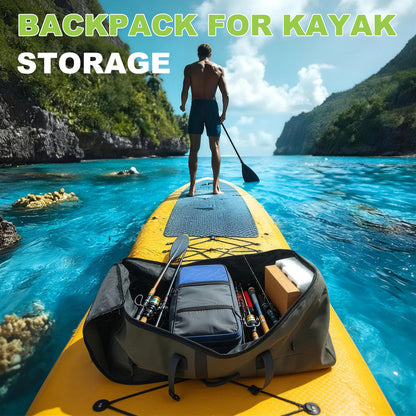 Inflatable Stand Up Paddle Board Bag, 2-in-1 110L Large Capacity Paddle Board Backpack with Padded Shoulder Straps, Water Resistant SUP Travel Bag for Pump, Paddle Board& Accessories
