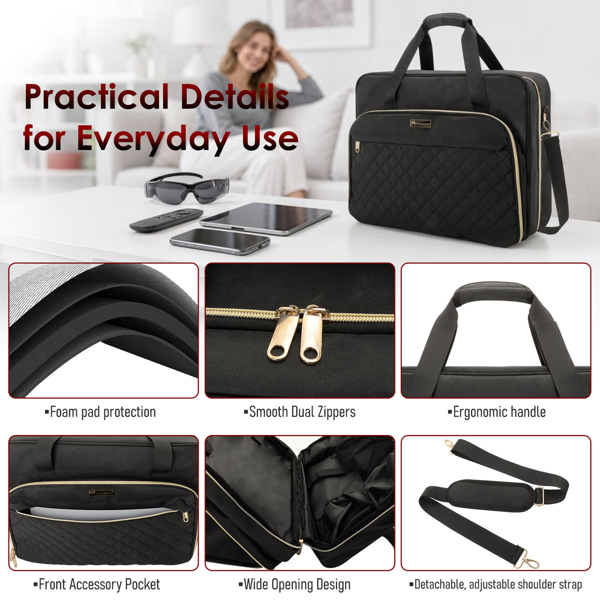 Modoker Red Light Panel Carrying Bag | Padded Storage Case for LED Light Devices
