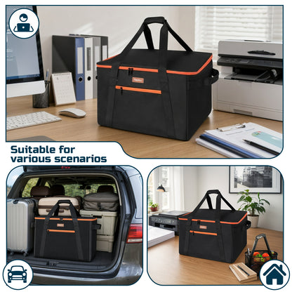 Padded Printer Carrying Case,Heavy Duty Water Resistant 600D Exterior Thick Padding & Multiple Pockets for Event Printers, Accessories & Cords