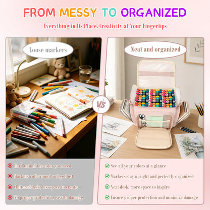 Large Marker Organizer Bag for Up to 250 Markers