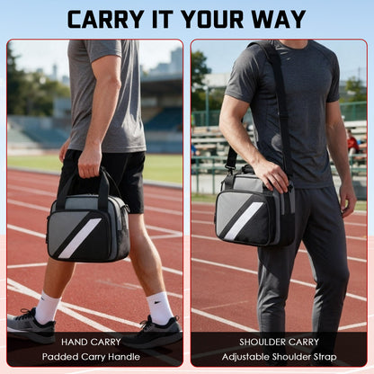 Competition-Ready Discus Carry Bag for 2 Discus with Padded Storage, Shoulder Strap & Front Pocket for Track Meets and Training