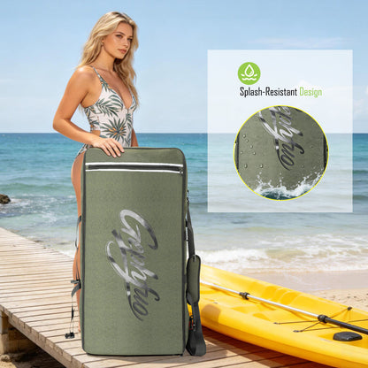 Inflatable Stand Up Paddle Board Bag, 2-in-1 110L Large Capacity Paddle Board Backpack with Padded Shoulder Straps, Water Resistant SUP Travel Bag for Pump, Paddle Board& Accessories