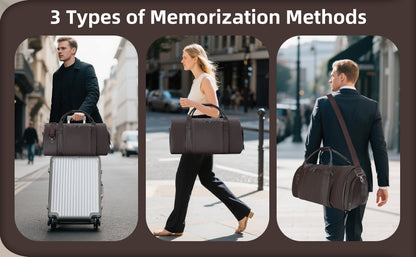 Modoker Leather Garment Bag for Travel – 2-in-1 Carry-On Suit Bag & Weekender for Men and Women – Wedding Dress Luggage with Shoe Compartment & Shoulder Strap – Ideal for Business Trips, Pink Modoker