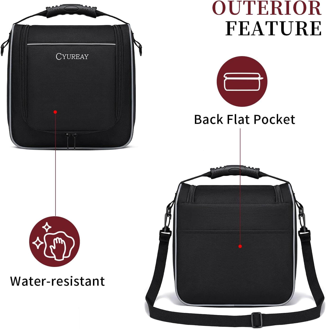 Portable Horseshoe Storage Bag for Carrying Horseshoe Outdoor Game Equipment,Lightweight and Durable,Can Store 2 Pairs of Horseshoes(Bag Only)
