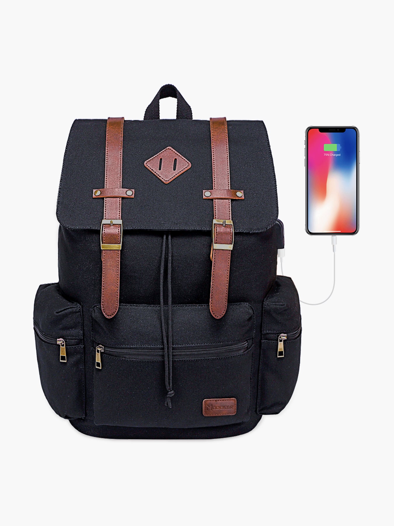 Travel Laptop Backpack Fits 17 Inch Computer & Tablet With USB Charging Port