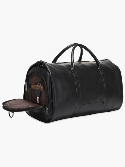 Modoker Convertible Leather Garment Bag For Travel Carry On