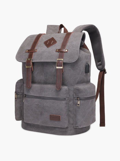 Travel Laptop Backpack Fits 17 Inch Computer & Tablet With USB Charging Port