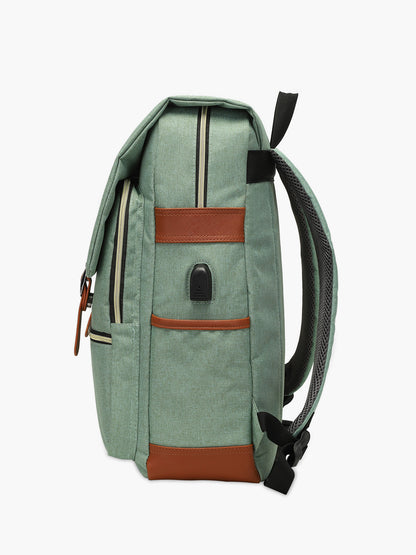 MODOKER Vintage Laptop Backpack for Women Men- Green Travel Backpack