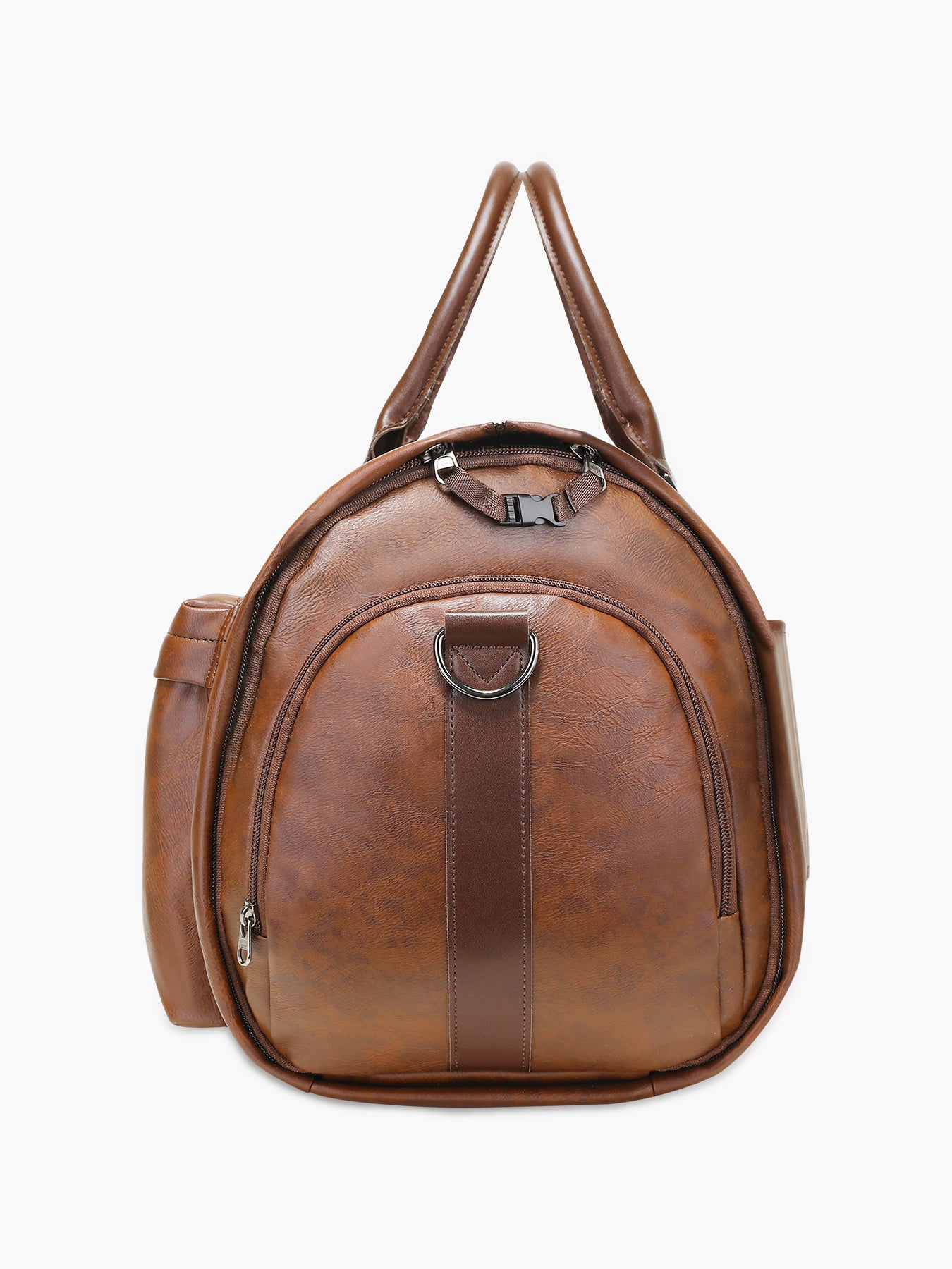 Convertible Leather Garment Bag for Travel-MODOKER-Brown