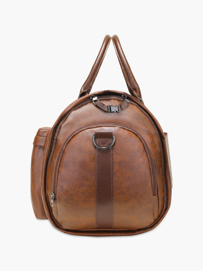 Convertible Leather Garment Bag for Travel-MODOKER-Brown