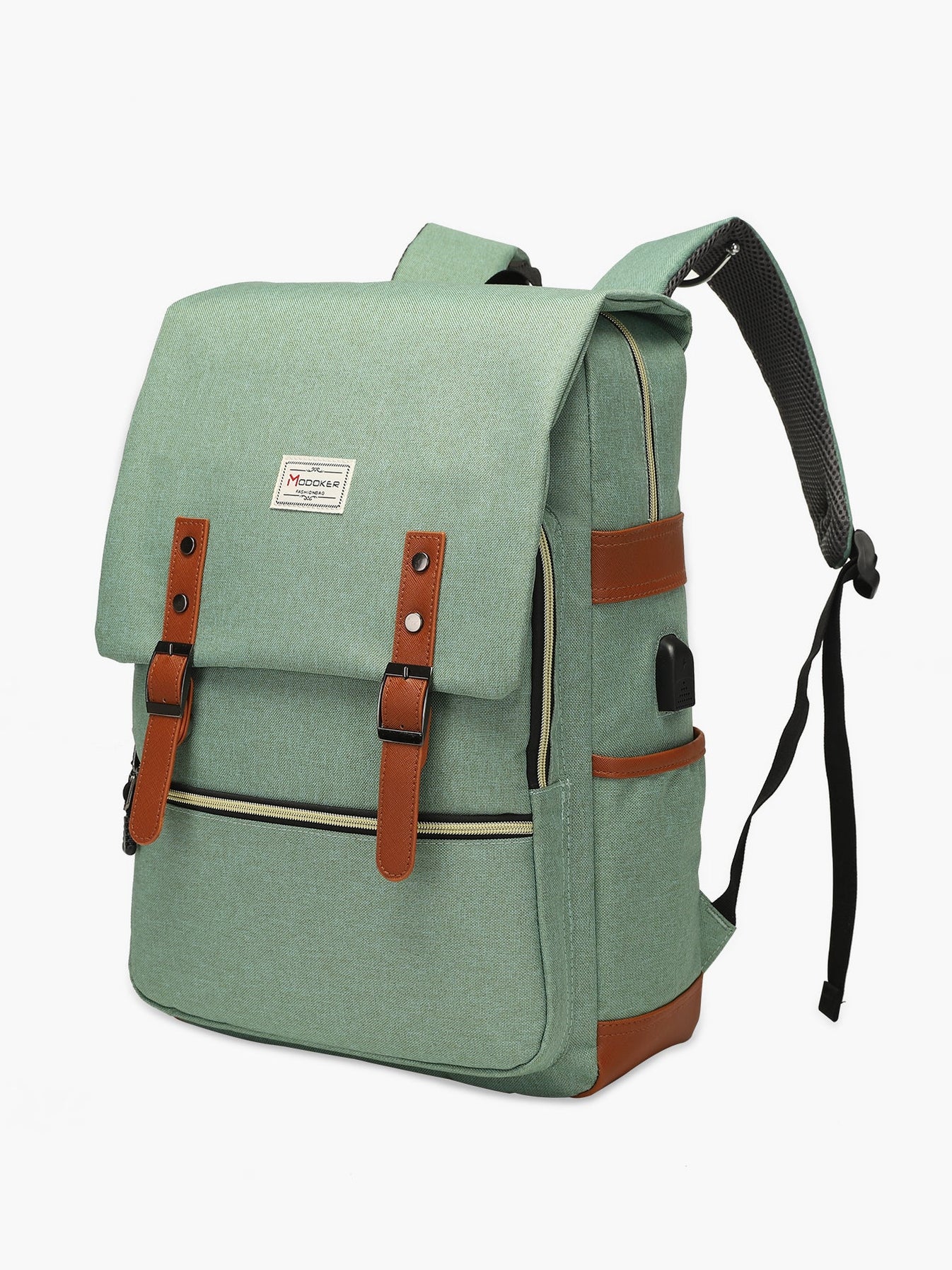Modoker 17 Inch Upgraded Vintage Laptop Backpack for Women Men