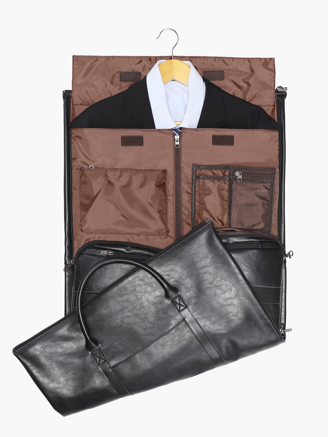 Convertible Carry on Garment Bag for Women,Leather