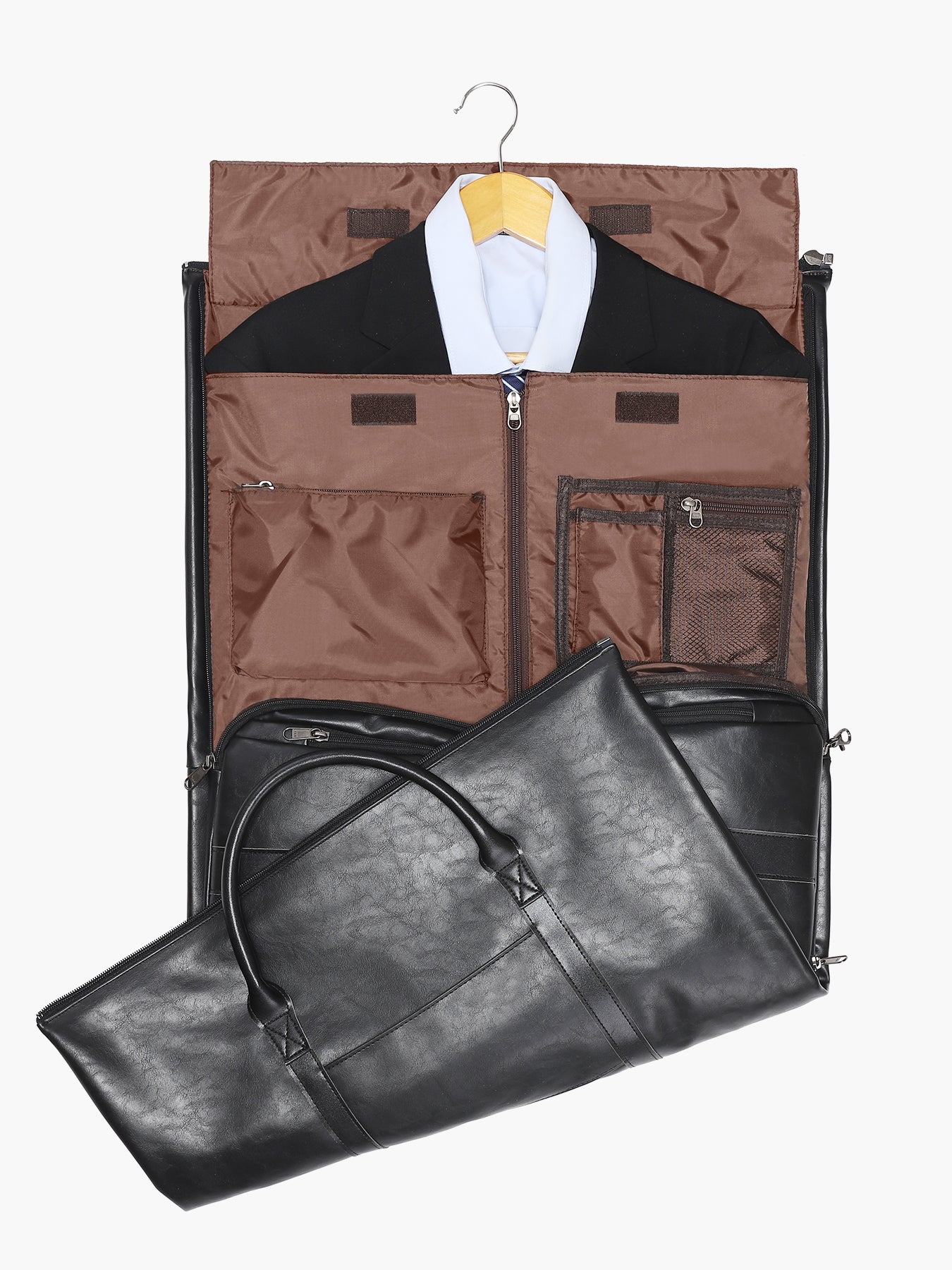 Modoker Convertible Leather Garment Bag For Travel Carry On - Modoker