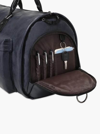 Convertible Leather Garment Bag for Travel-MODOKER-Blue