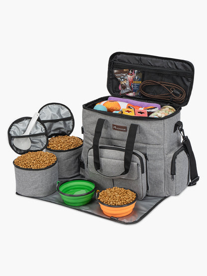 Airline Approved Pet Travel Organizer/Lunch Bag with Food