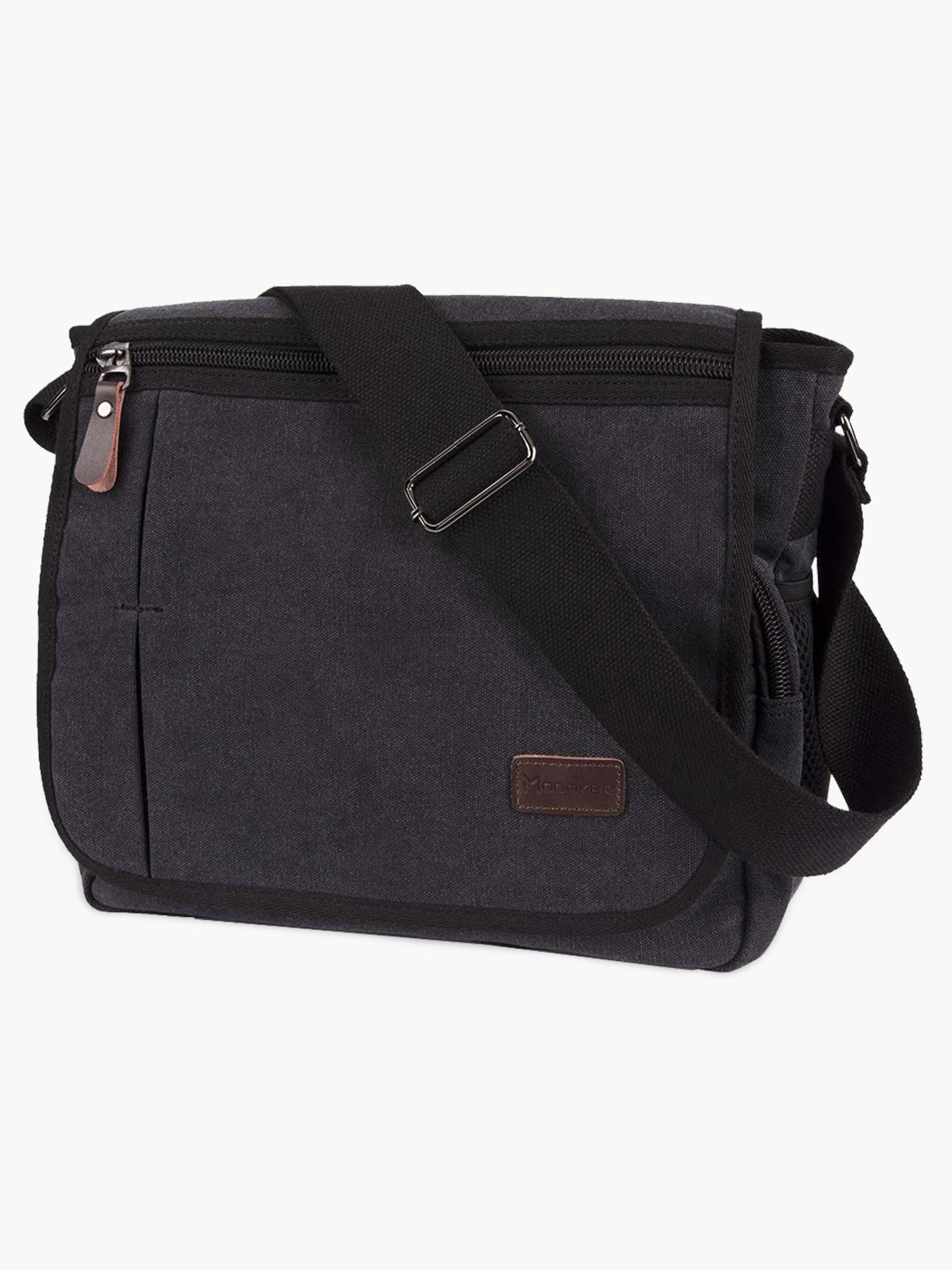 Canvas 13 Inches Shoulder Bag with Bottle Pocket for Men