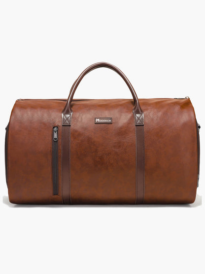 Modoker Convertible Leather Garment Bag For Travel Carry On