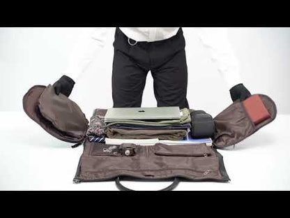Convertible Leather Garment Bag for Travel